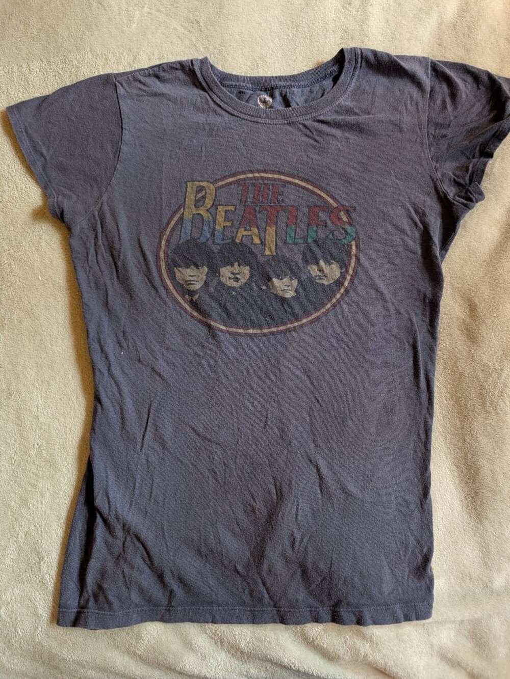 THE BEATLES Vintage T Shirt L Large Band Tee Merch 60s Music Concert Live Rock